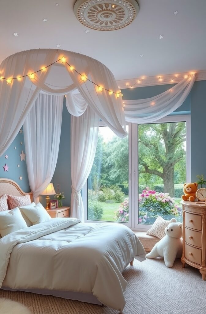 flux schnell fairy tale themed teen girl bedroom with a plush 1