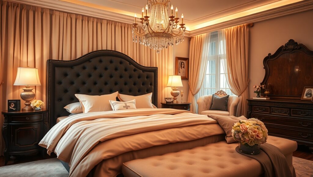 flux schnell luxurious romantic bedroom with a plush velvet tu 0