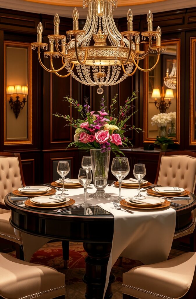 flux schnell luxury dining table set with goldtrimmed fine chi 2