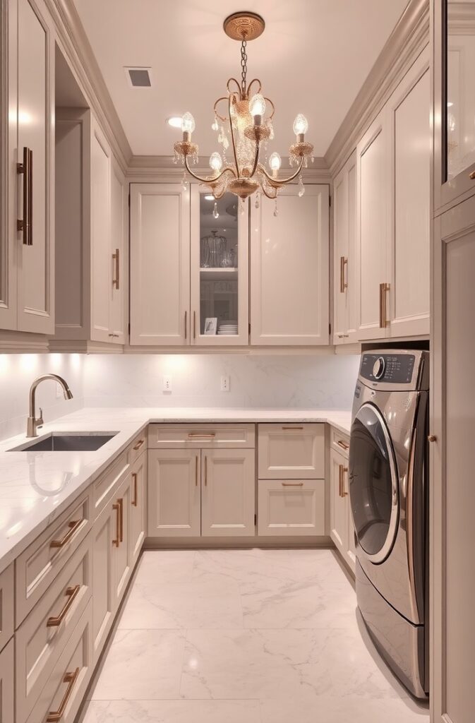 flux schnell luxury pantry laundry room combo featuring quartz 1