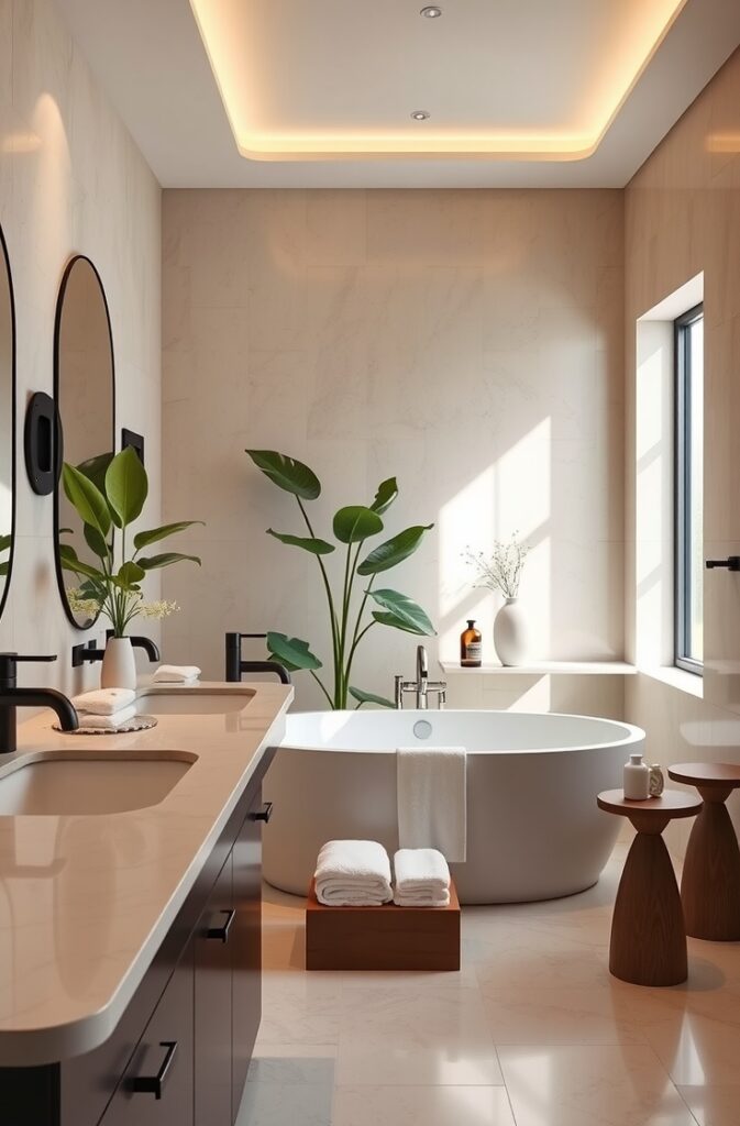 flux schnell luxury spa bathroom with sleek black fixtures pol 2