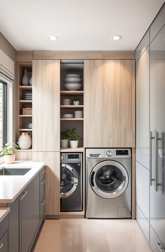 flux schnell pantry laundry room combo with hidden laundry beh 2