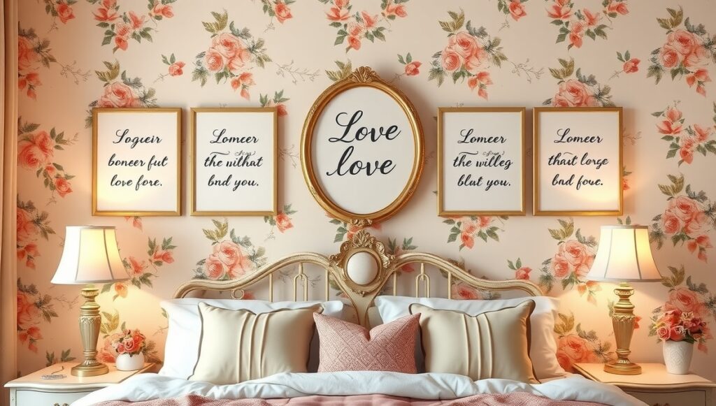 flux schnell romantic bedroom wall adorned with delicate soft 3