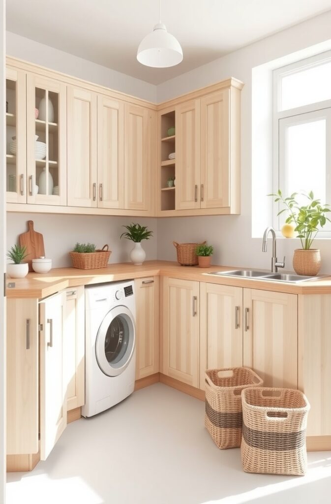flux schnell scandinavian pantry laundry room combo with light 2