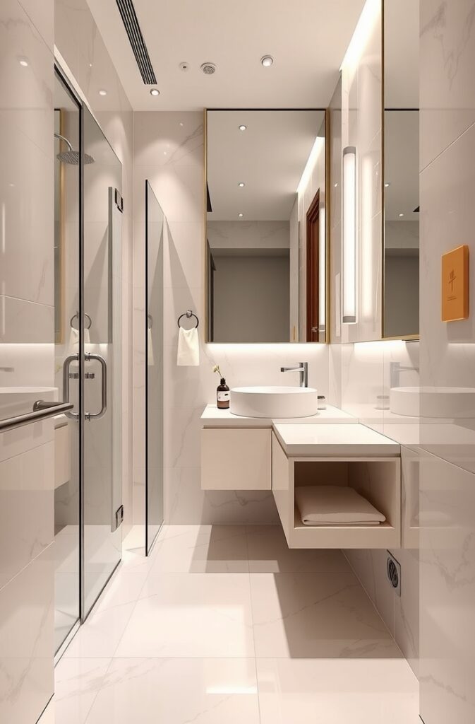 flux schnell small guest bathroom with large polished marble t 3