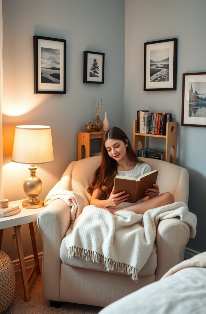 flux schnell teen girl bedroom with a cozy reading nook featur 1