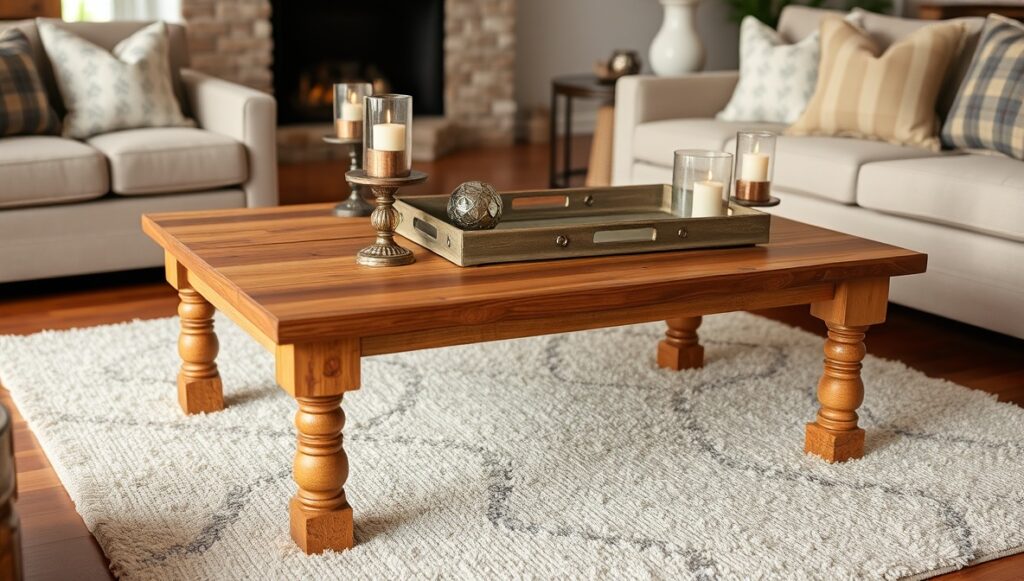 flux schnell farmhouse coffee table with distressed wood and o 0