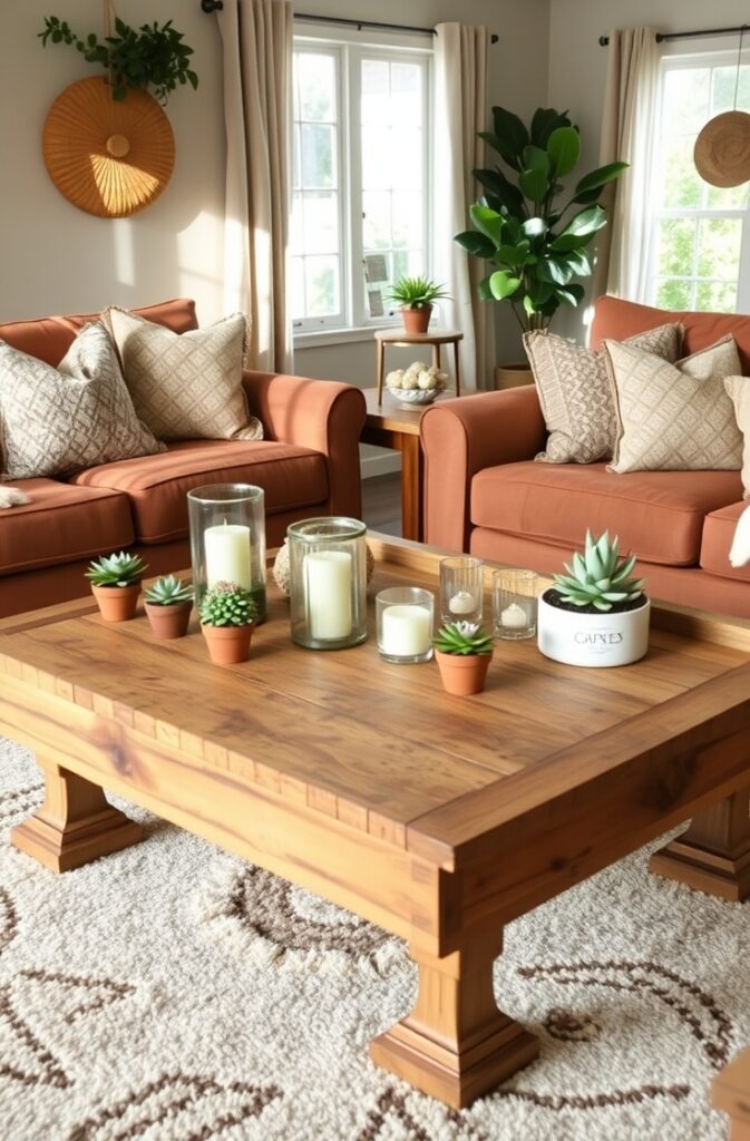 flux schnell rustic farmhouse wooden coffee table with a distr 0